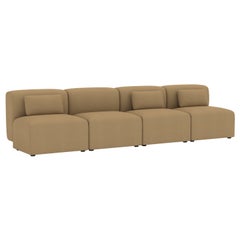 Puffy Modular Sofa, 4-Seater, Vidar Brown