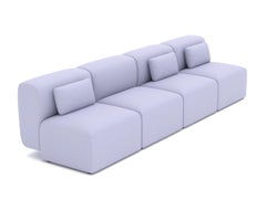 Puffy Modular Sofa, 4-Seater, Vidar Pastel Blue