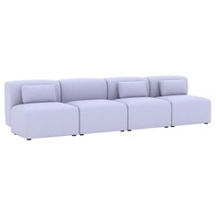 Puffy Modular Sofa, 4-Sitzer, Vidar Pastellblau