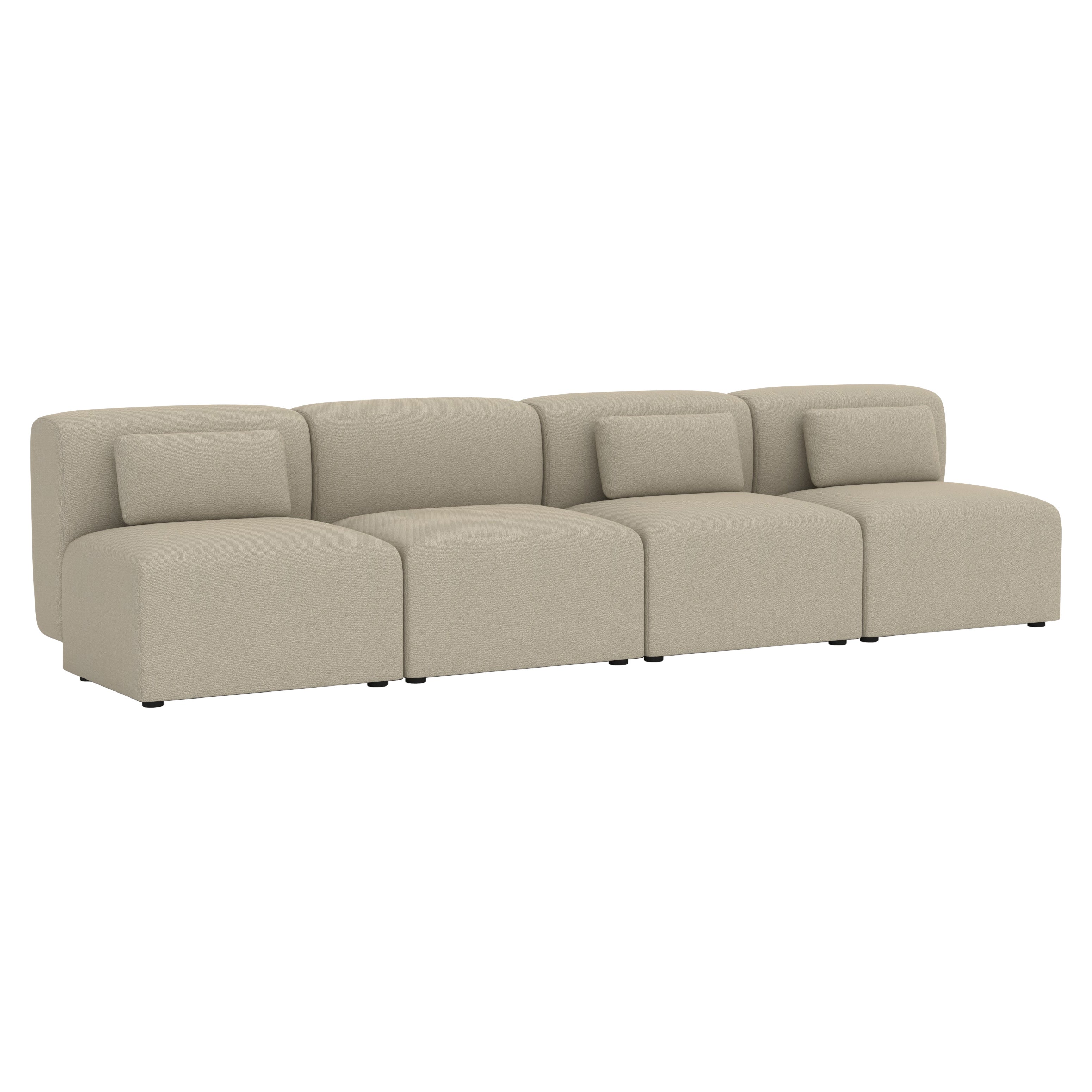 Canapé modulaire Puffy, 4 places, Vidar Taupe en vente