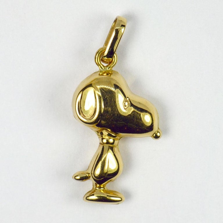 Puffy Snoopy Dog 18k Yellow Gold Charm Pendant at 1stDibs | snoopy pendant, snoopy  necklace gold, snoopy gold charm