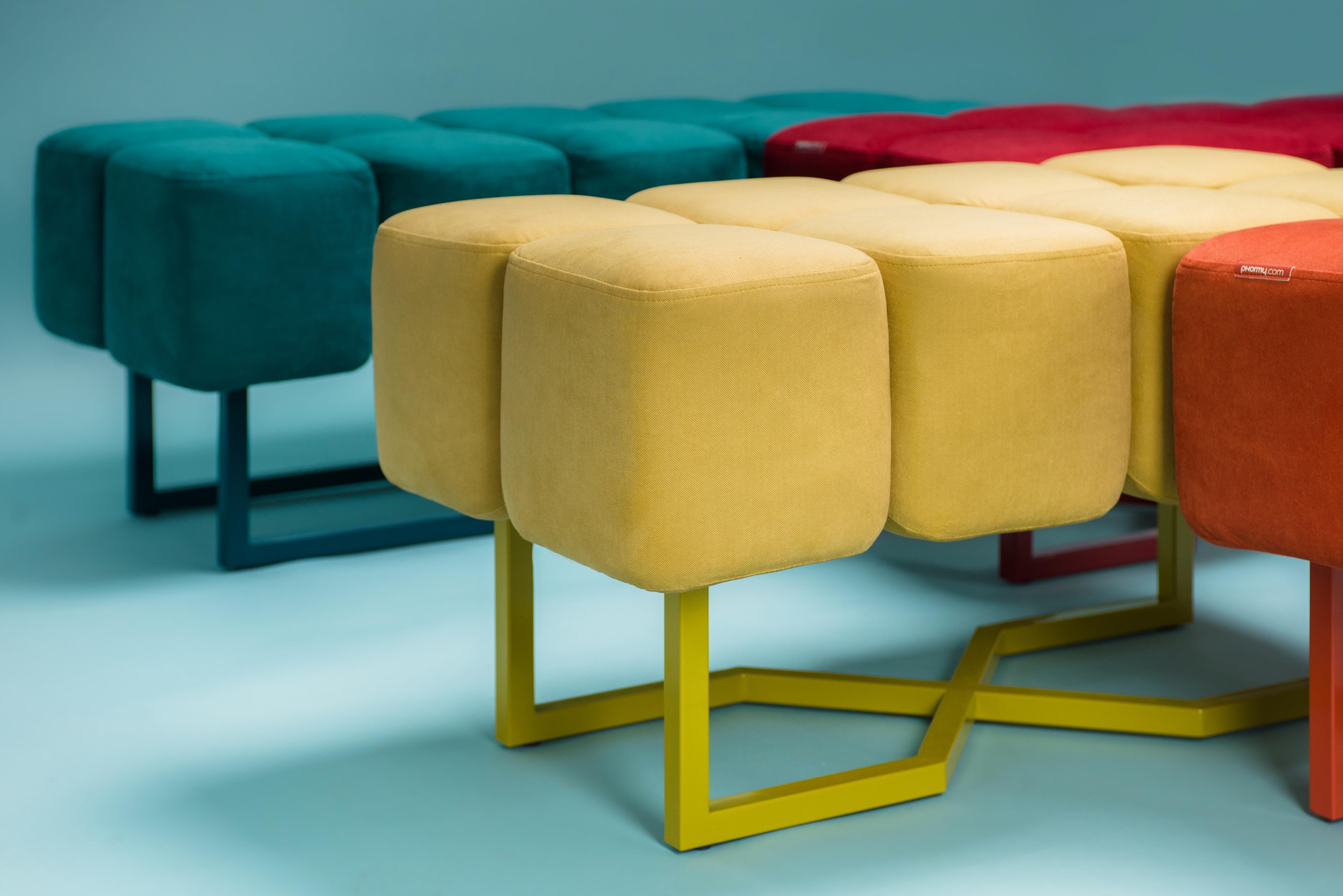 Post-Modern Puffy Stool M by Phormy For Sale