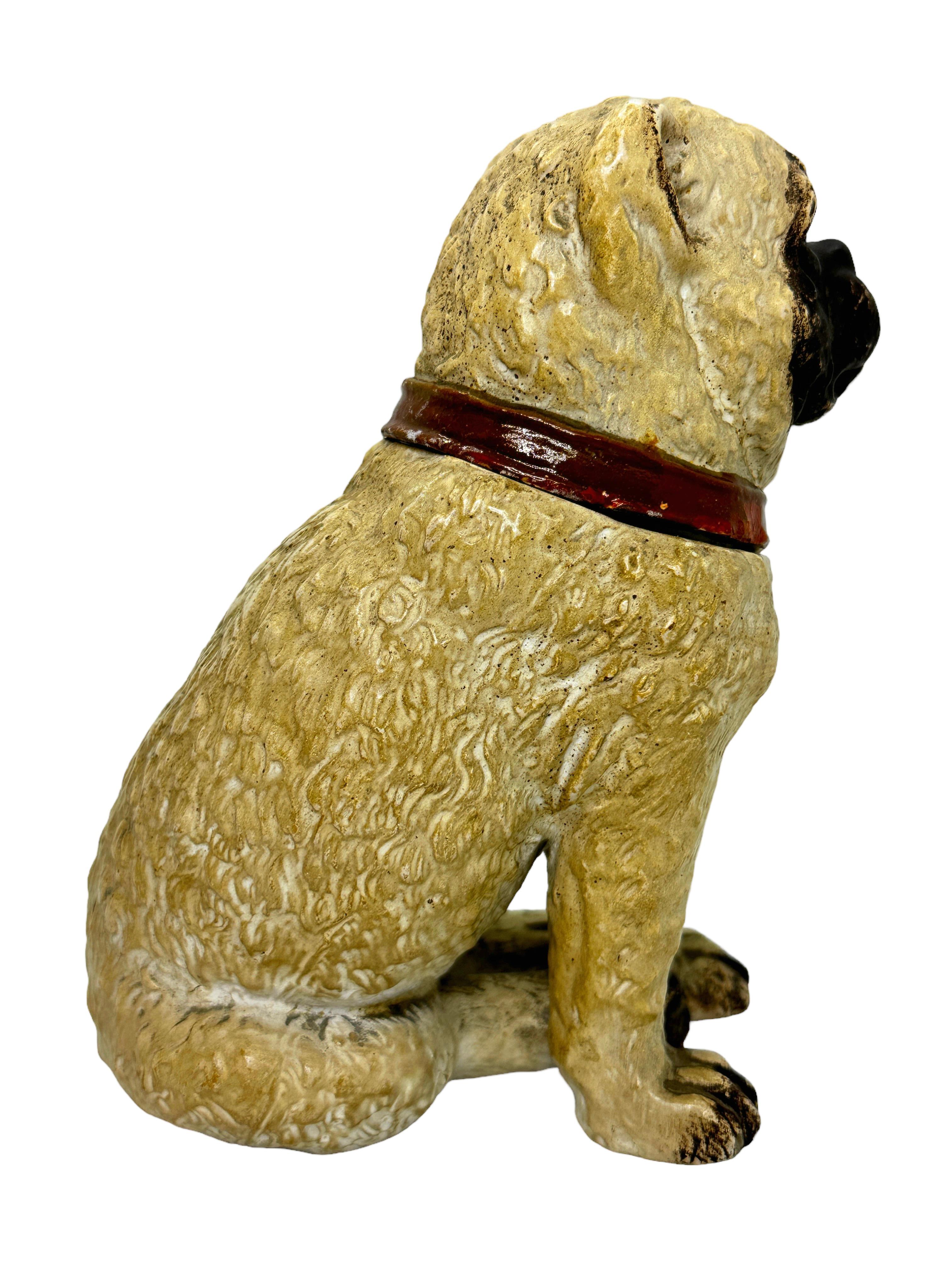 Hand-Crafted Pug Dog Tobacco Box by Bernhard Bloch, Meissen Germany, circa 1890s