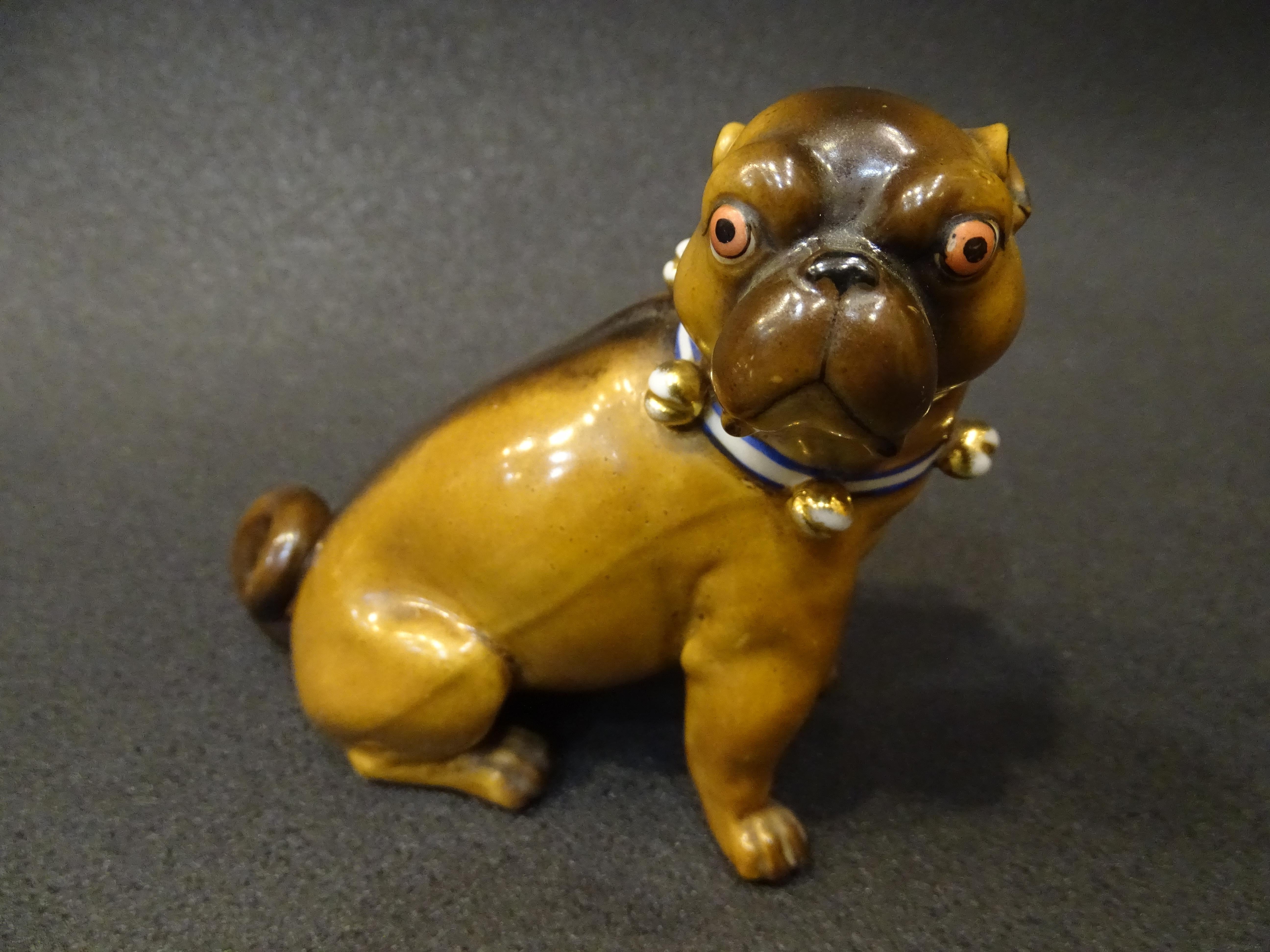 Pug Dogs 19th Century 6 Germany Porcelain, Sculpture 8