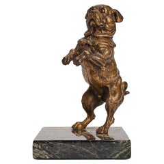 Pug Vienna Bronze Inkwell, Austria, 1890