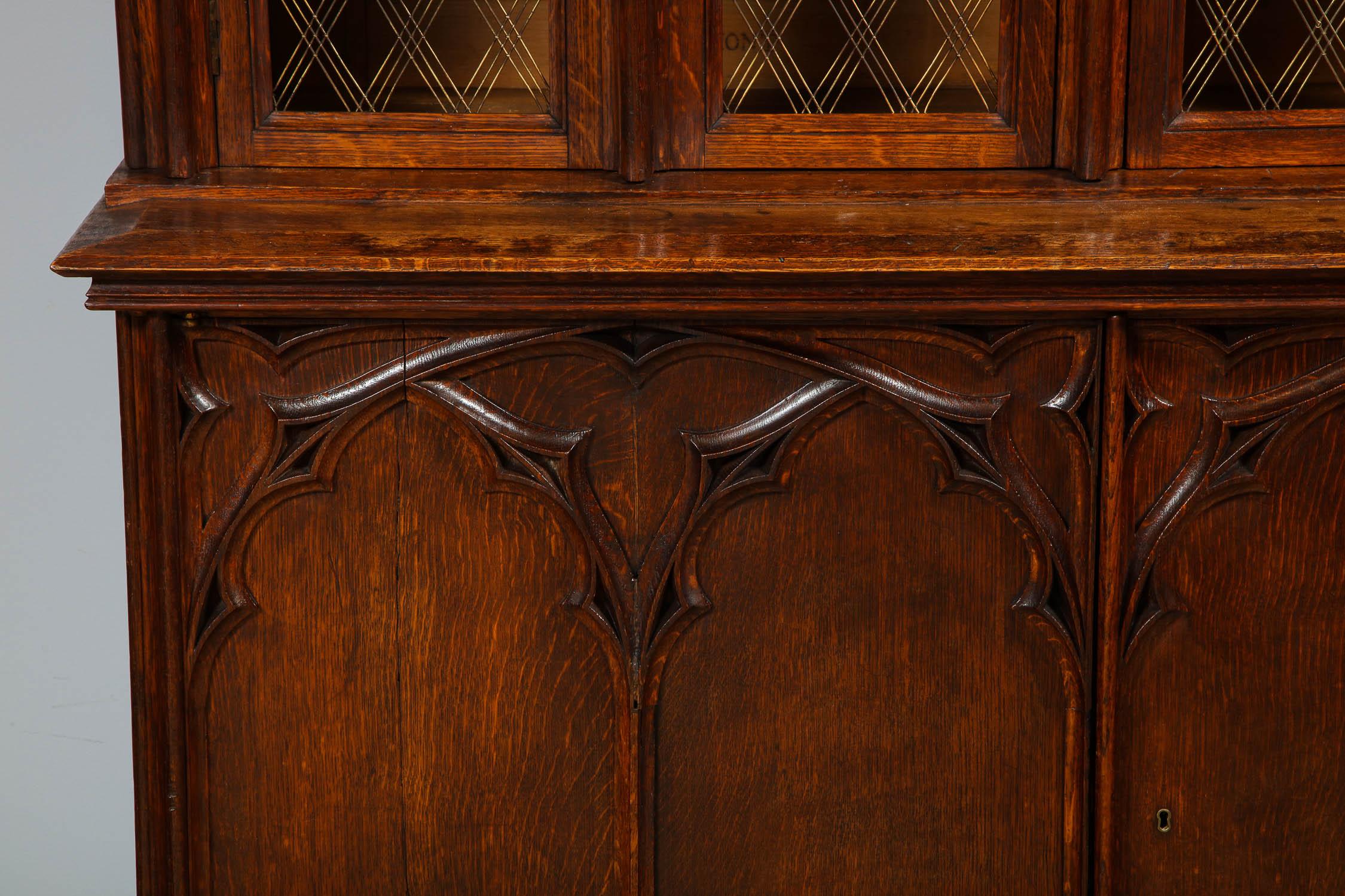 19th Century Pugin Bookcase For Sale