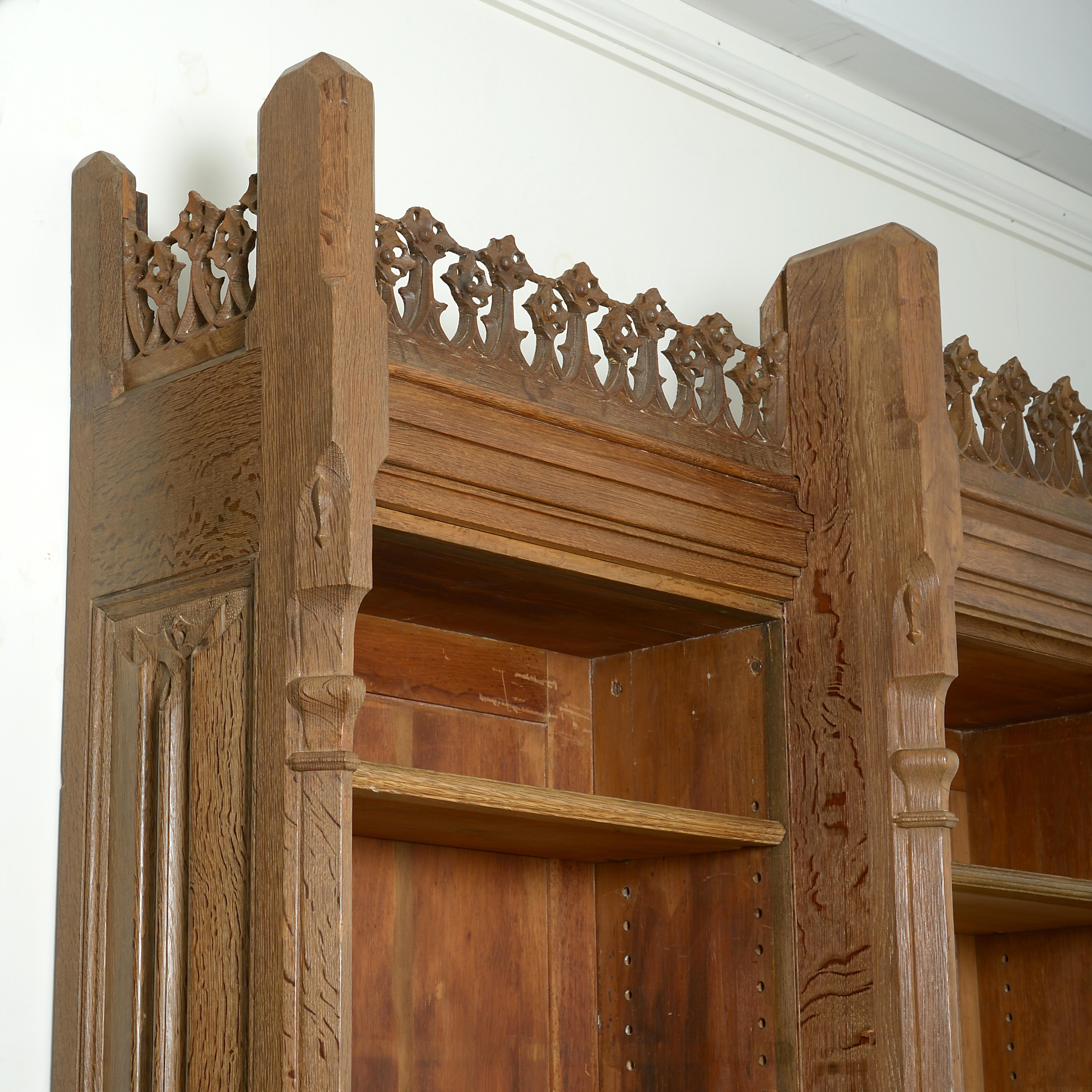 Oak Pugin Bookcase from Horsted Place