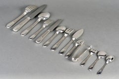 Puiforcat - Set di posate Art Deco in argento 925 - 192 pezzi