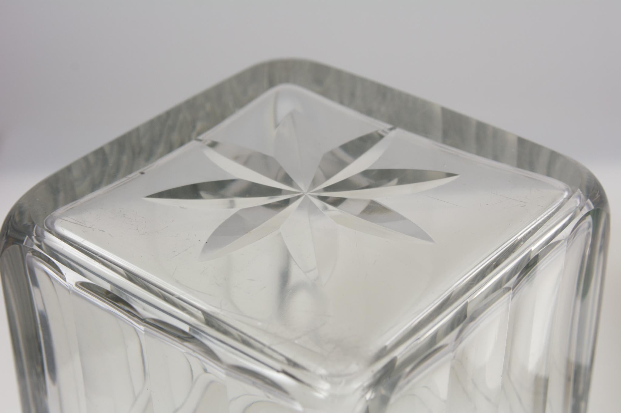 Puiforcat, Art Deco, Sterling Silber Kristall Jadeit Box, Paris, um 1925 im Angebot 3