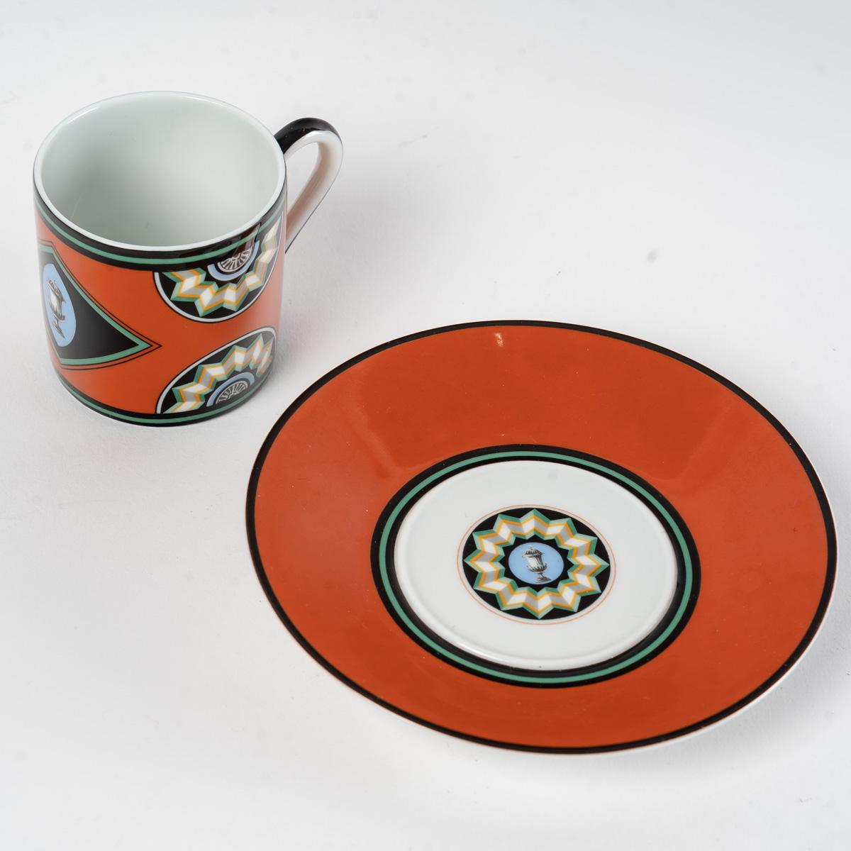 Art Deco Puiforcat, Coffee Set Pompeii Limoges Porcelain