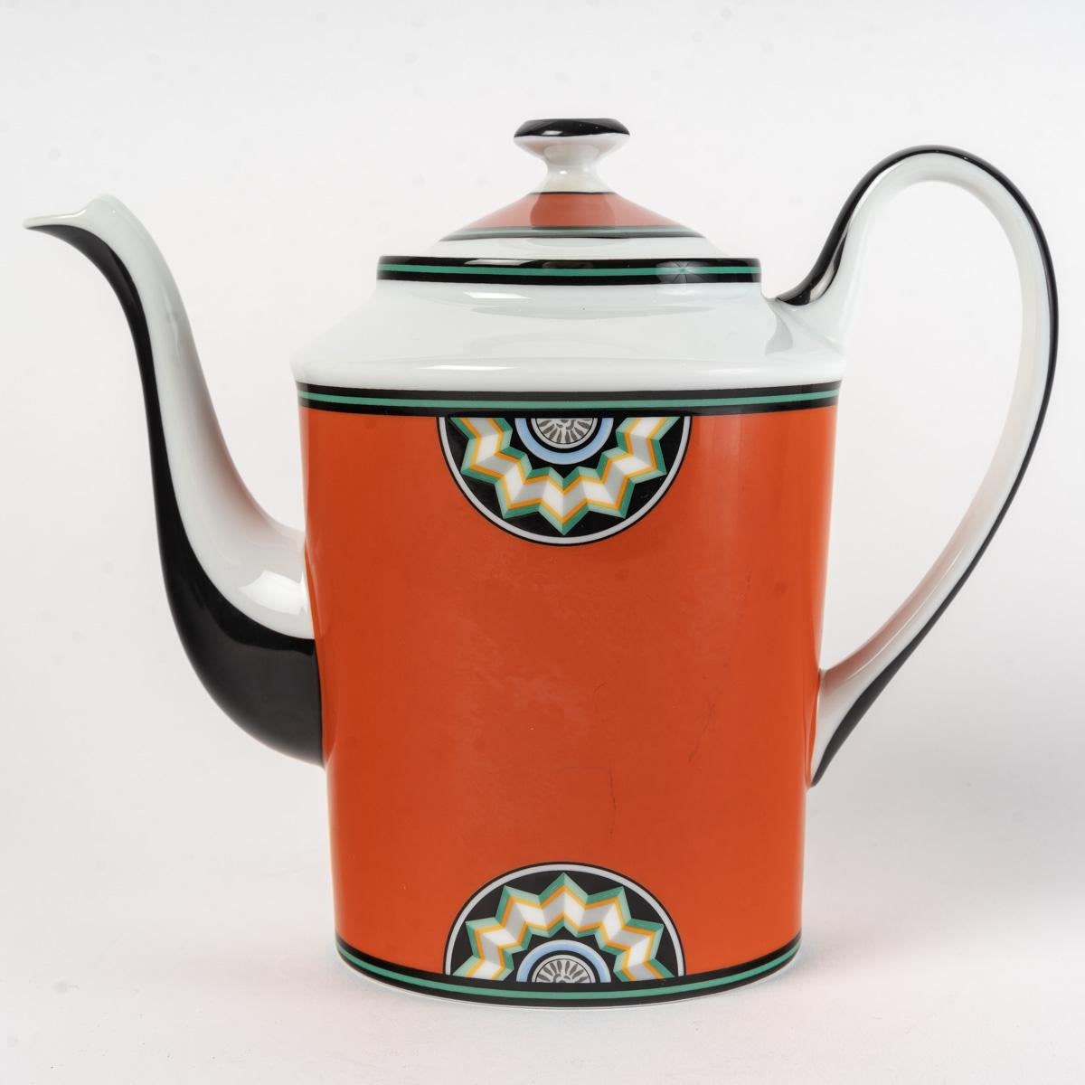 Contemporary Puiforcat, Coffee Set Pompeii Limoges Porcelain