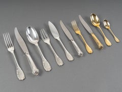 Puiforcat - Set di posate Elysee in argento e vermeil - 165 pezzi