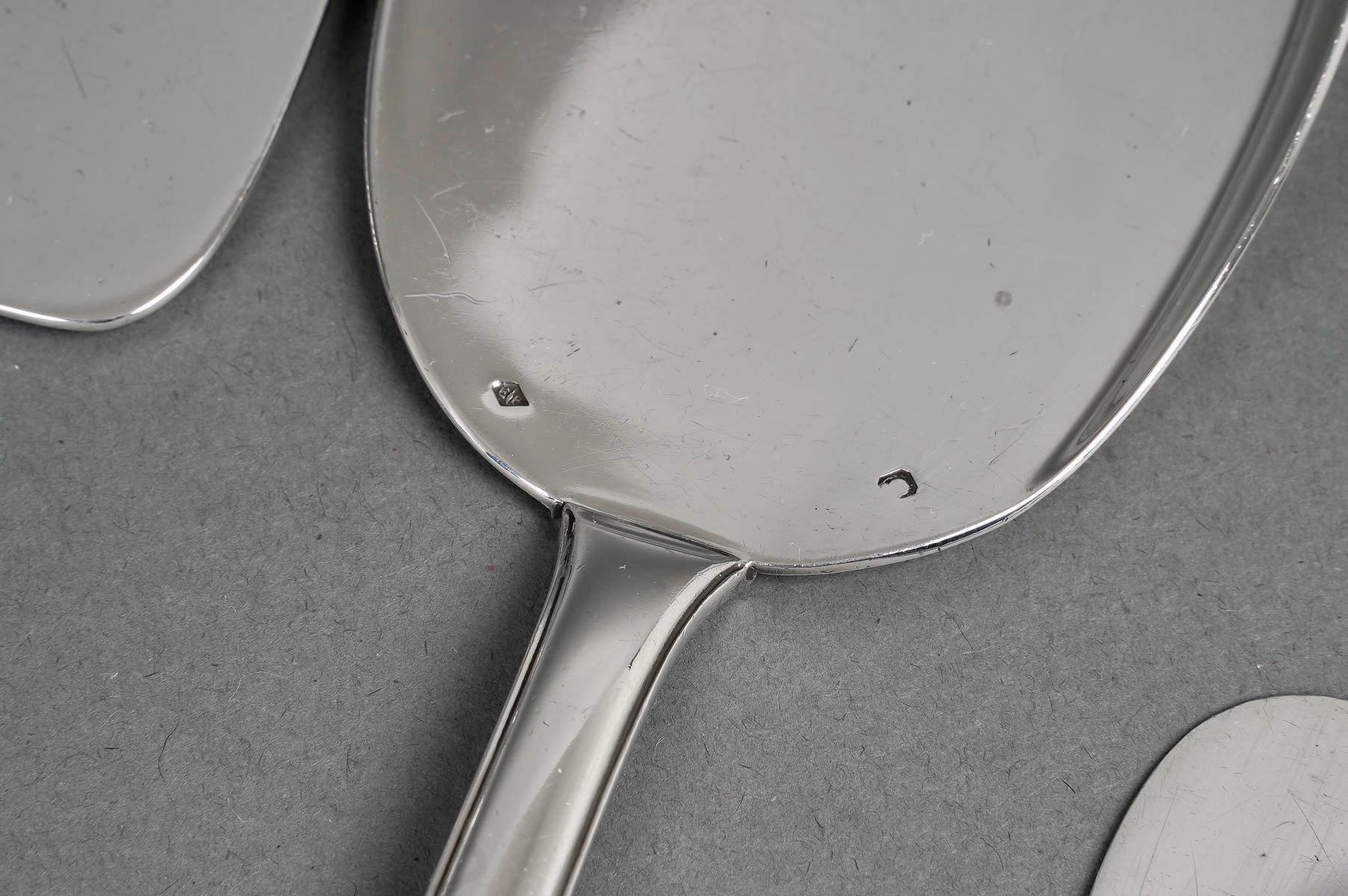 Puiforcat, Cutlery Flatware Set Mazarin Sterling Silver, 141 Pieces 11