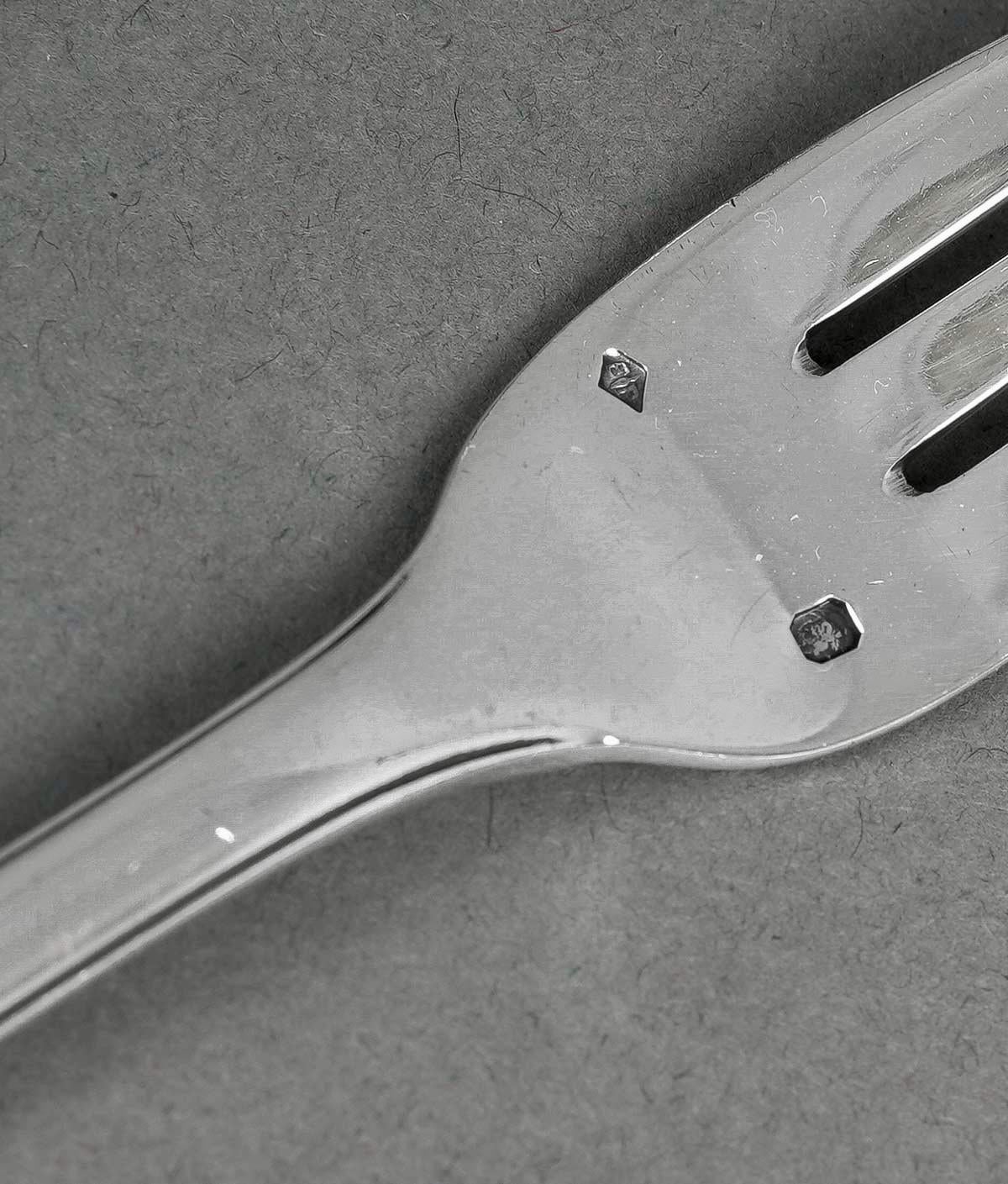 Late 20th Century Puiforcat, Cutlery Flatware Set Mazarin Sterling Silver, 141 Pieces