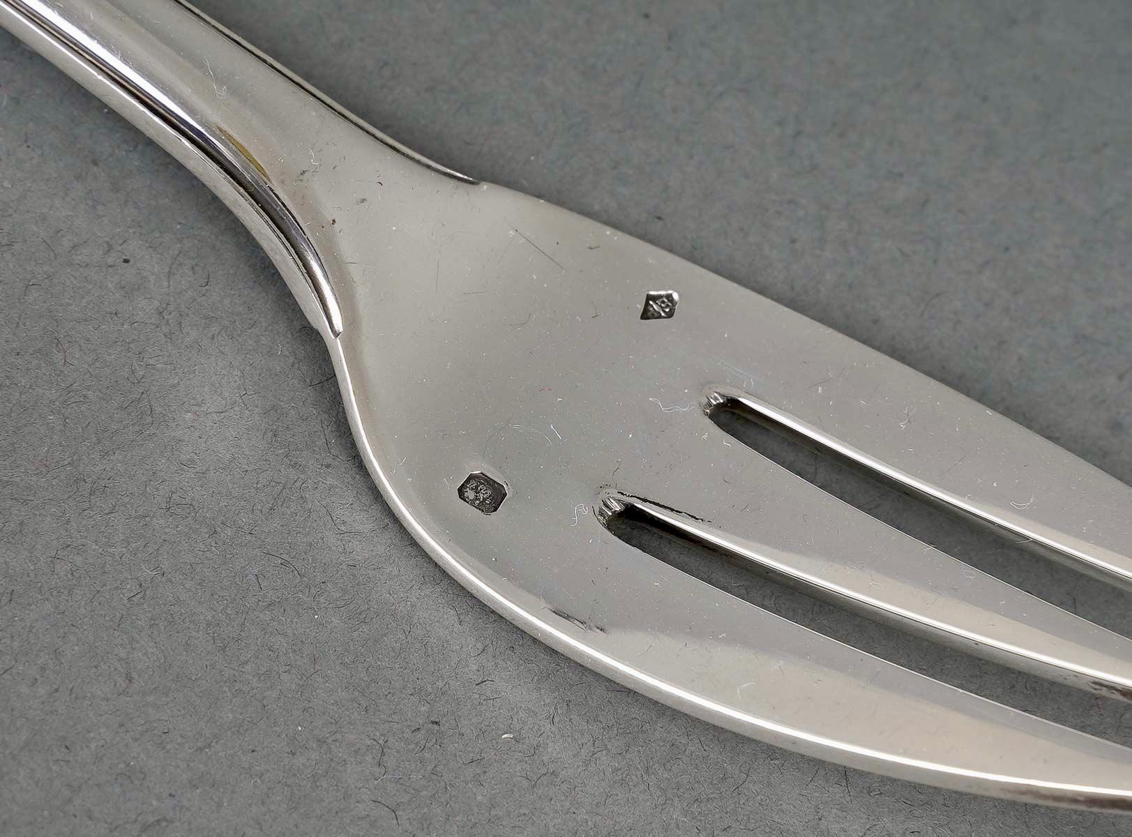 Puiforcat, Cutlery Flatware Set Mazarin Sterling Silver, 141 Pieces 1