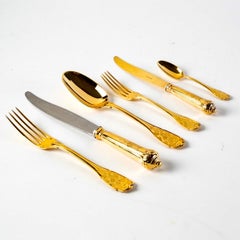 Puiforcat, Elysée Or Vermeil Argent Sterling Couverts de table, 70 pièces