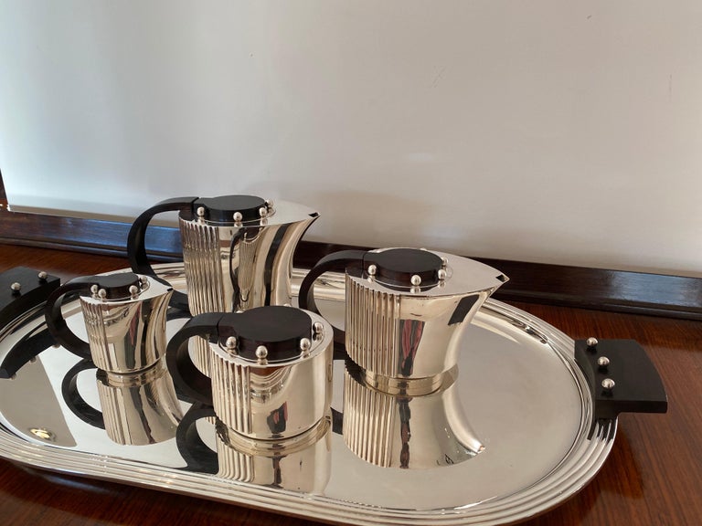 French Puiforcat Etchea Art Deco Tea and Coffee Service For Sale