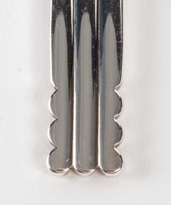 Puiforcat, Flatware Nantes 12 Forks 12 Knives Silver Plated, 24 Pieces