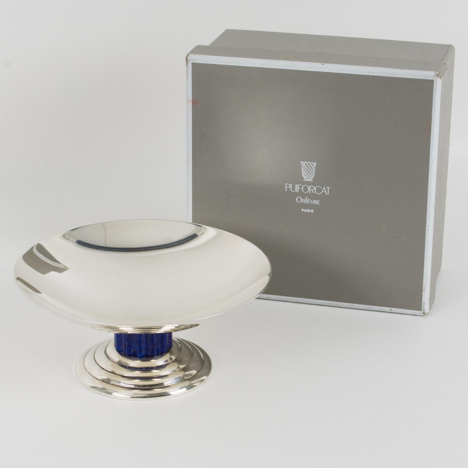 French Puiforcat France Silver Plate Ring Holder Display Bowl Tazza
