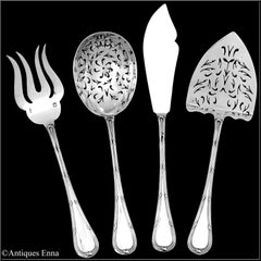 Puiforcat French All Sterling Silver Hors D'oeuvre Dessert, Box, Neoclassical