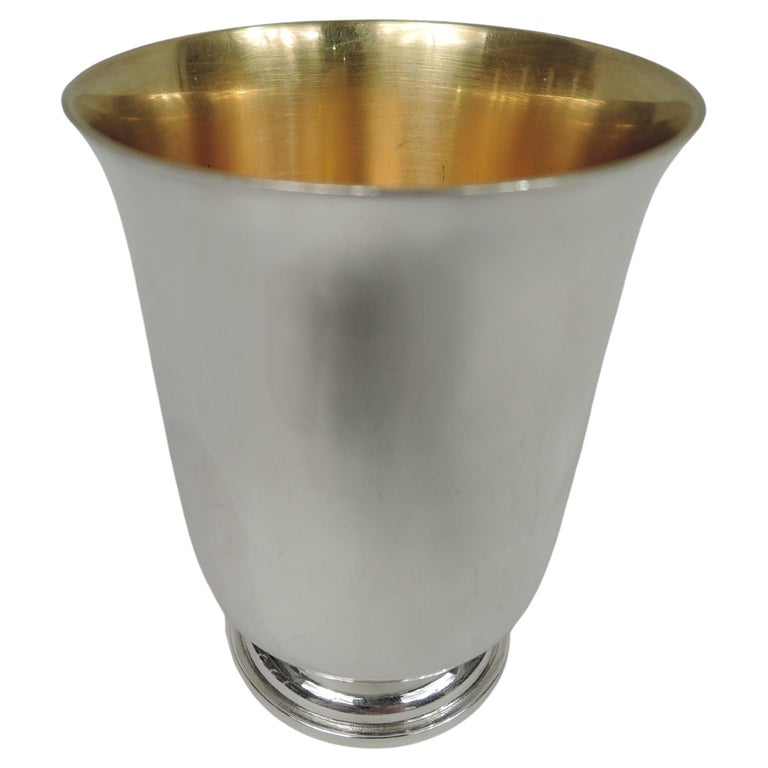 Puiforcat French Classical Silver Wine Beaker For Sale