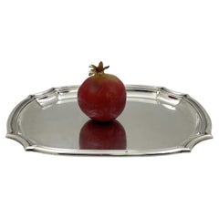 Antique Puiforcat French Sterling Silver Platter Tray Art Deco Style Early 20th Century