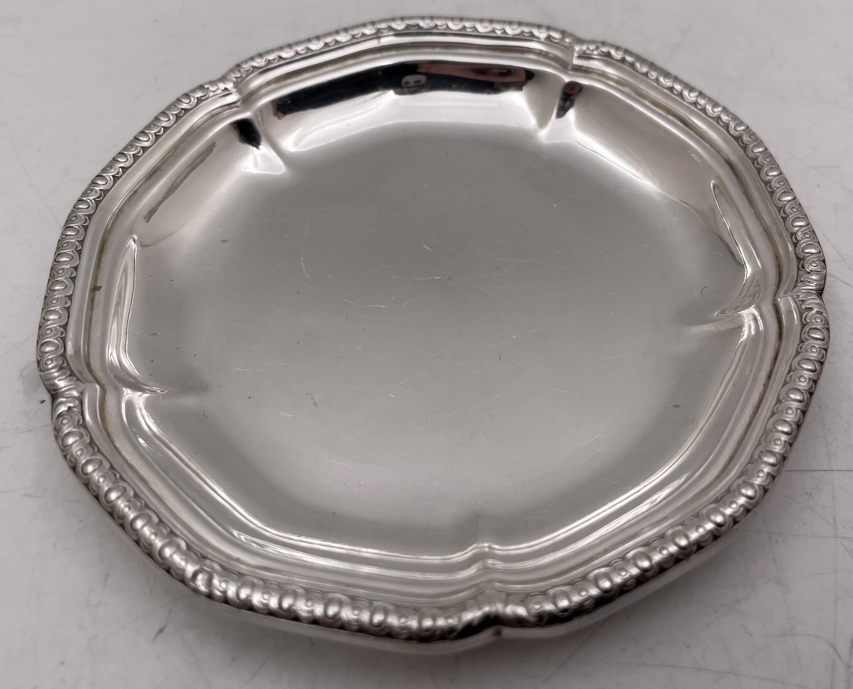 Puiforcat French Sterling Silver Set of 24 Dessert Compote Bowls & Underplates For Sale 1