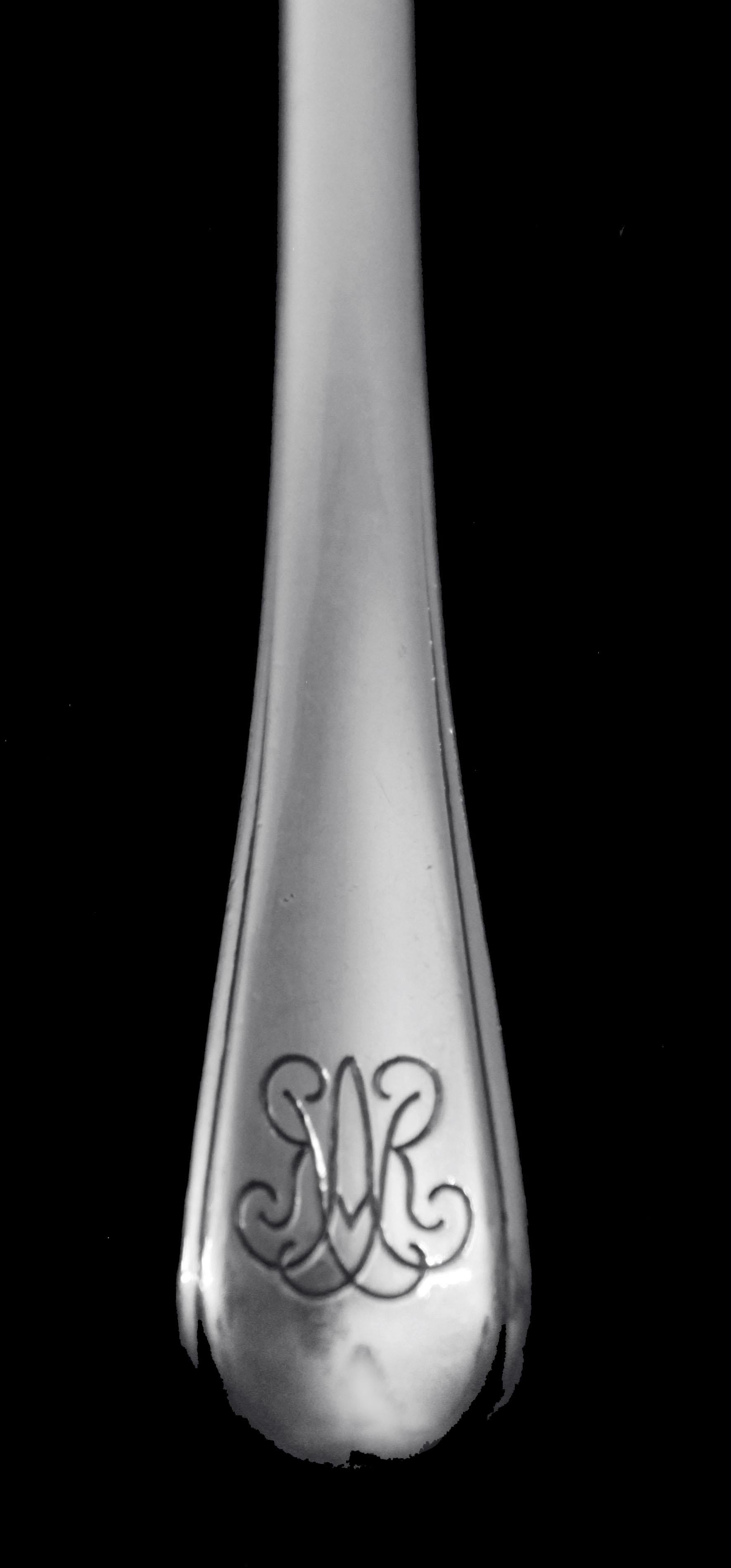 Puiforcat (Hermes), Set di posate in argento e vermeil antico da 140 pezzi - Mazzarino in vendita 6