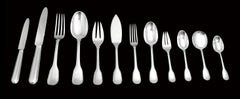 Puiforcat (Hermes) - 169pc. French 950 Sterling Silver Flatware Set (Noailles)