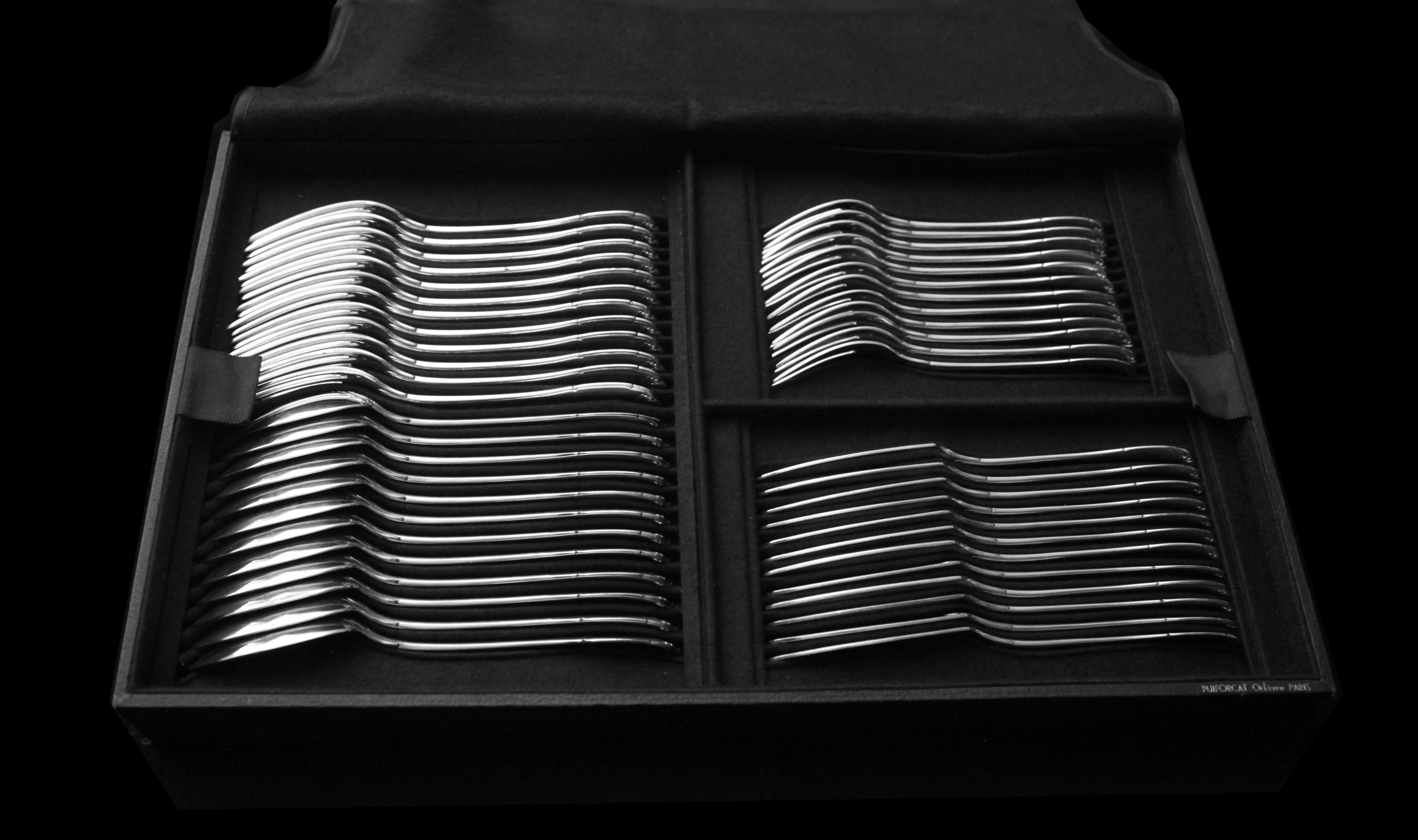 Puiforcat (Hermes) - 299 pz. Antique French Sterling Silver Flatware Set, Vauban in vendita 10