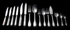 Puiforcat (Hermes) - 299pc. Antique French Sterling Silver Flatware Set, Vauban