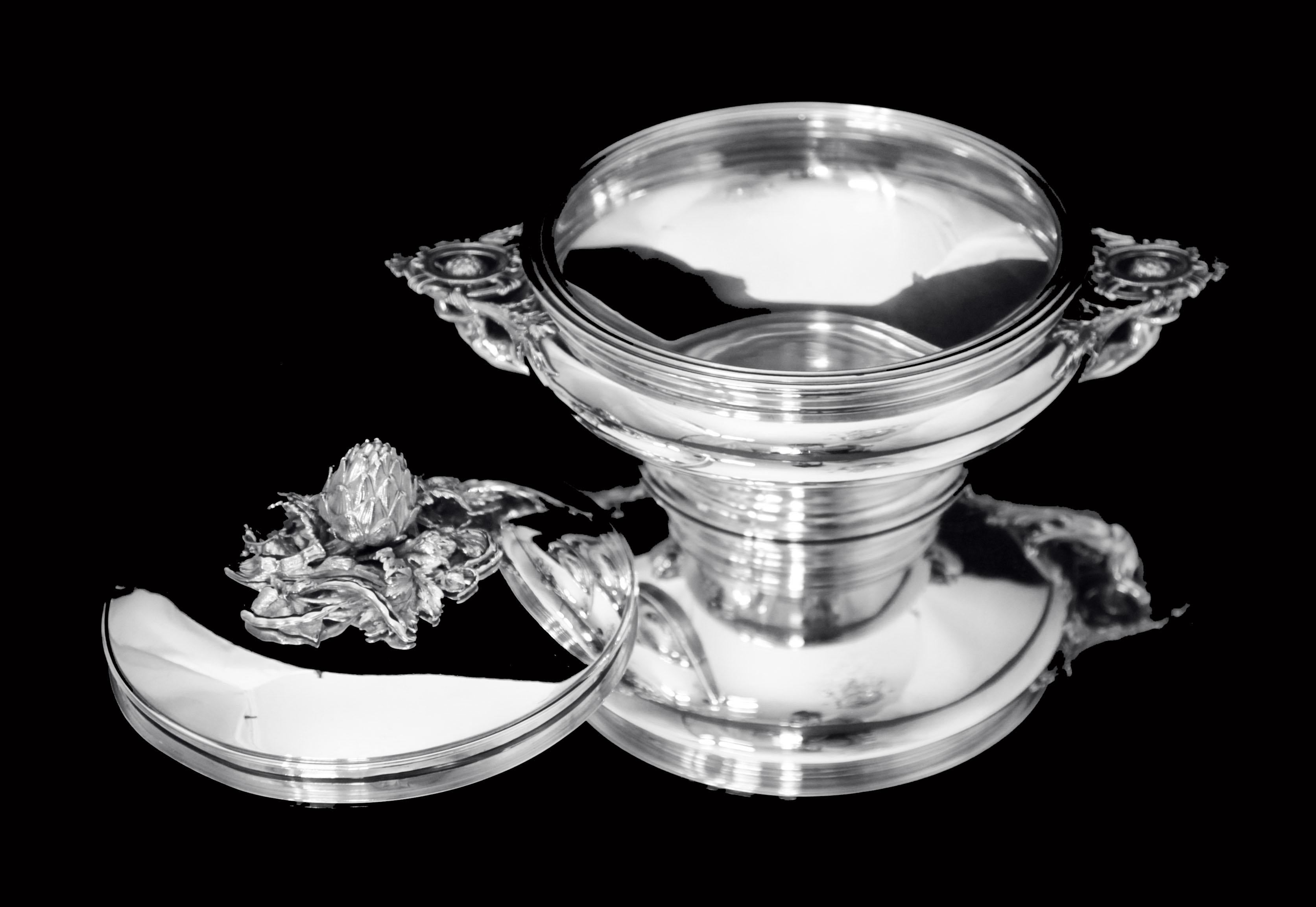 Puiforcat (Hermes) - 2pc. Luis XVI  ¡Servidor de verduras de plata de ley - MINT ! Plata esterlina en venta