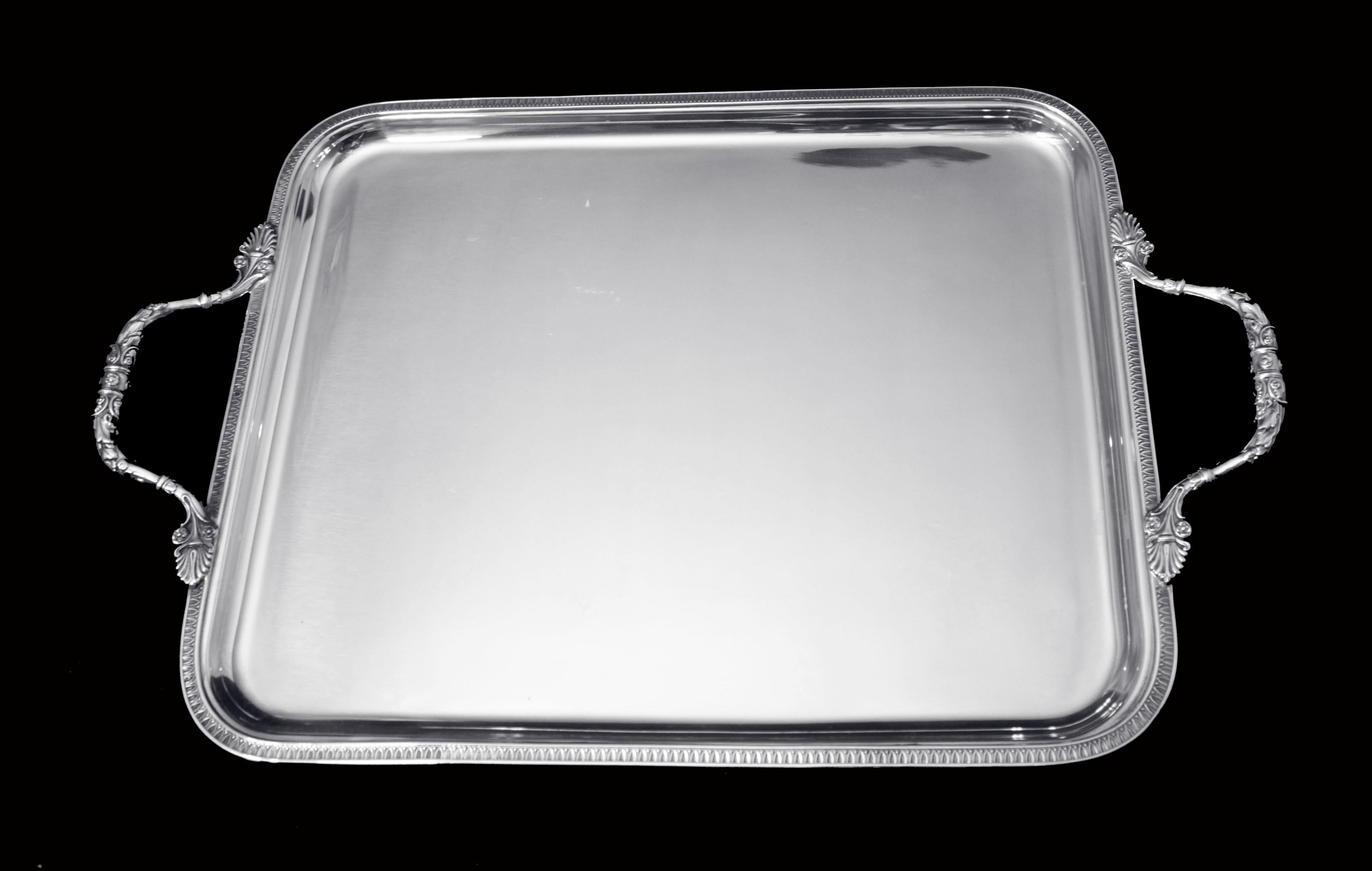 Puiforcat (Hermes): 4 pz. Servizio da tè francese Luigi XVI in argento + vassoio Tetard in argento in vendita 8