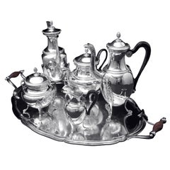 Puiforcat (Hermes) - 6pc. French Sterling Silver Tea Set, Empire Model