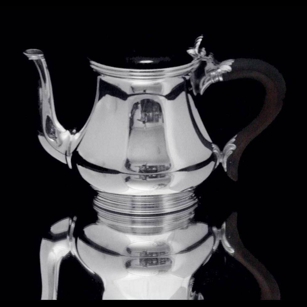Puiforcat (Hermes) - 6pc. Original French Art Deco 950 Sterling Silver Tea Set 10