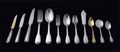 Puiforcat (Hermes) & Cardeilhac (Christofle): 182-piece Sterling Flatware Set