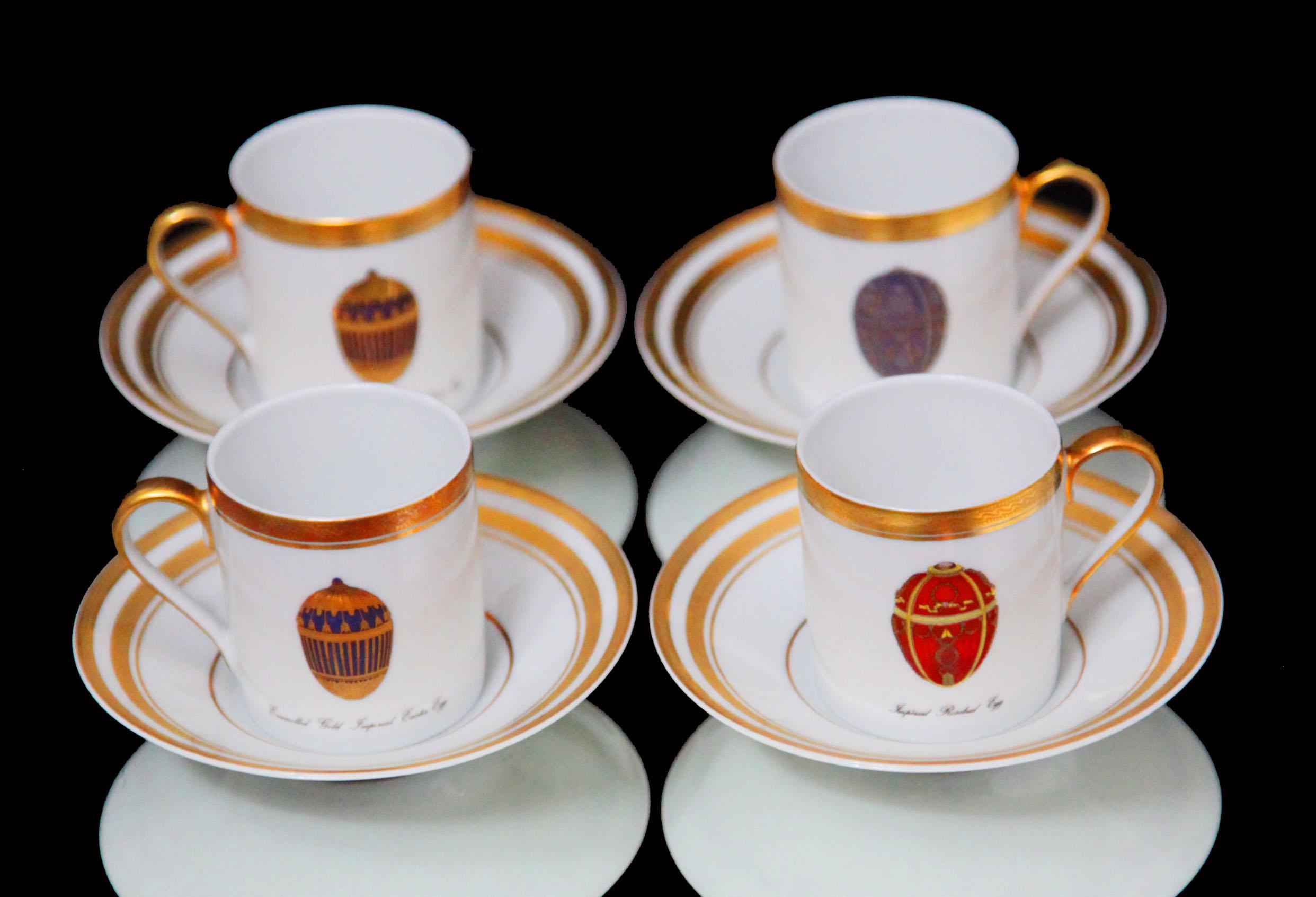 Puiforcat (Hermes), Christofle, Faberge - 5pc. Service à thé en sterling 950 français en vente 10