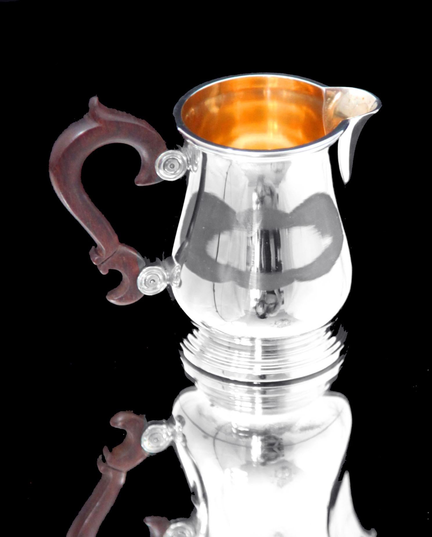 19th Century Puiforcat (Hermes), Christofle, Faberge - 5pc. French 950 Sterling Tea Set For Sale