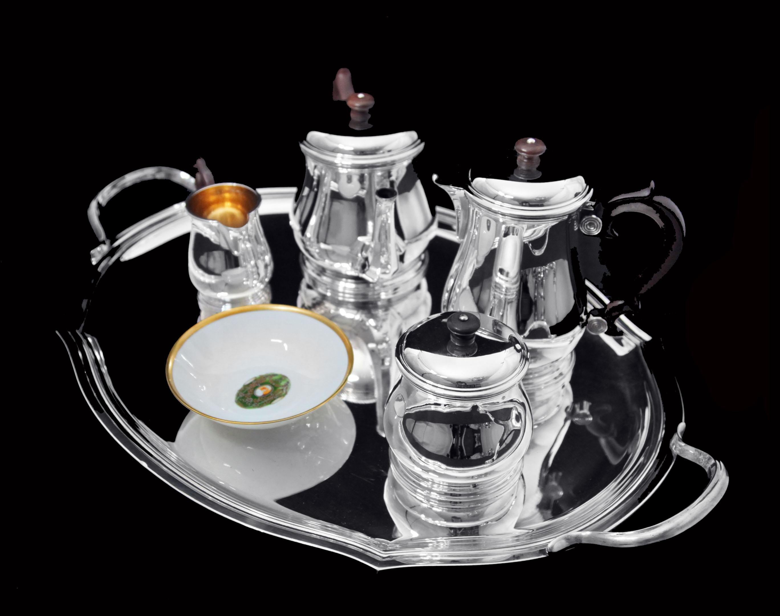 Direct from Paris, a Stunning 5pc. Antique French 950 Sterling Silver Tea Set by the World's Premier French Silversmiths 