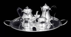 Puiforcat (Hermes) Tetard - 5pc. Louis XVI Sterling Silver Tea Set !