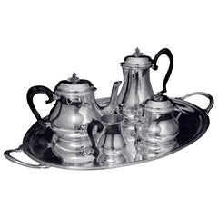 Puiforcat (Hermes) Tetard - 5pc. Louis XVI Sterling Silver Tea Set !
