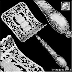 Puiforcat Rare French Sterling Silver Asparagus Pastry Toast Server