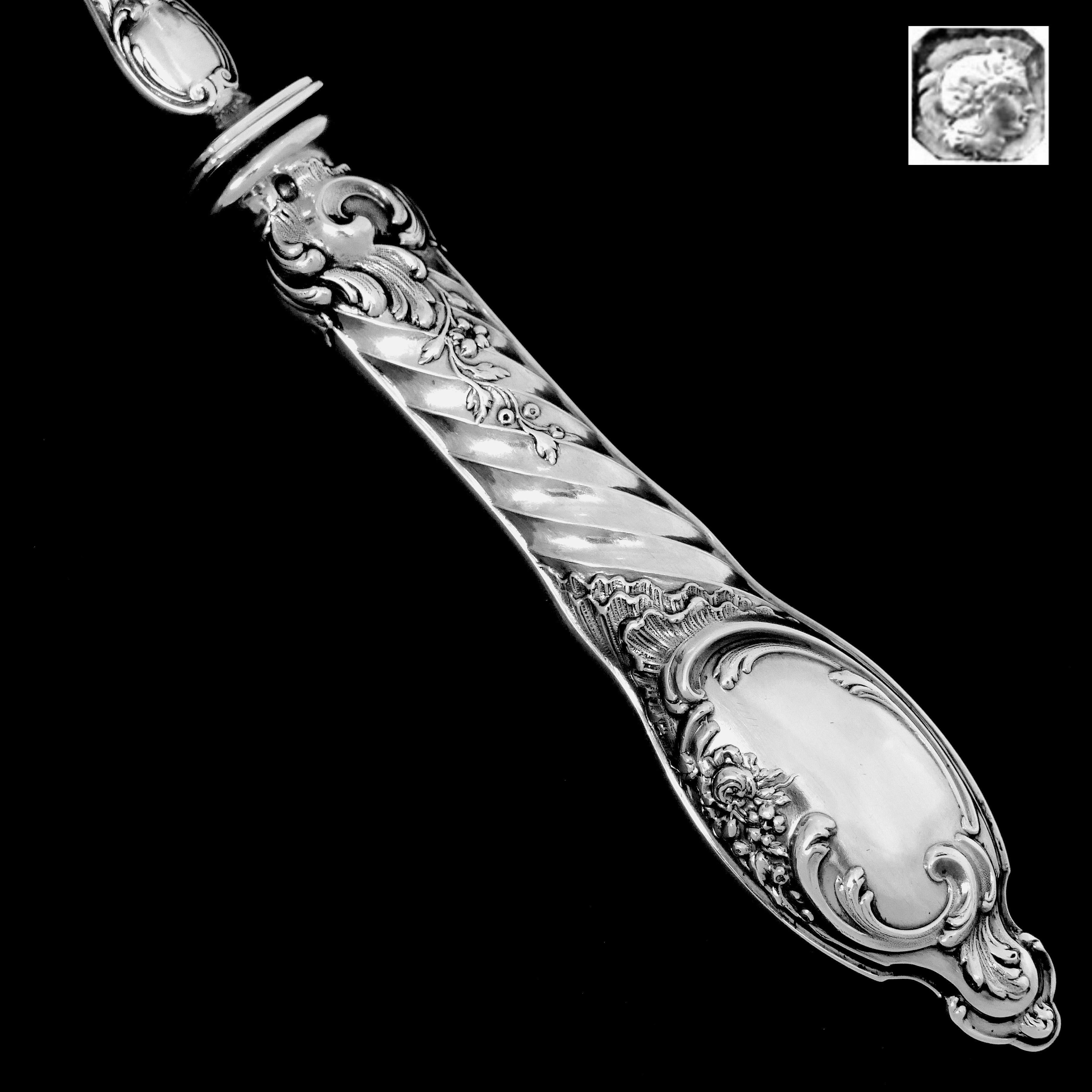 Puiforcat Rare French Sterling Silver Asparagus Pastry Toast Server 1