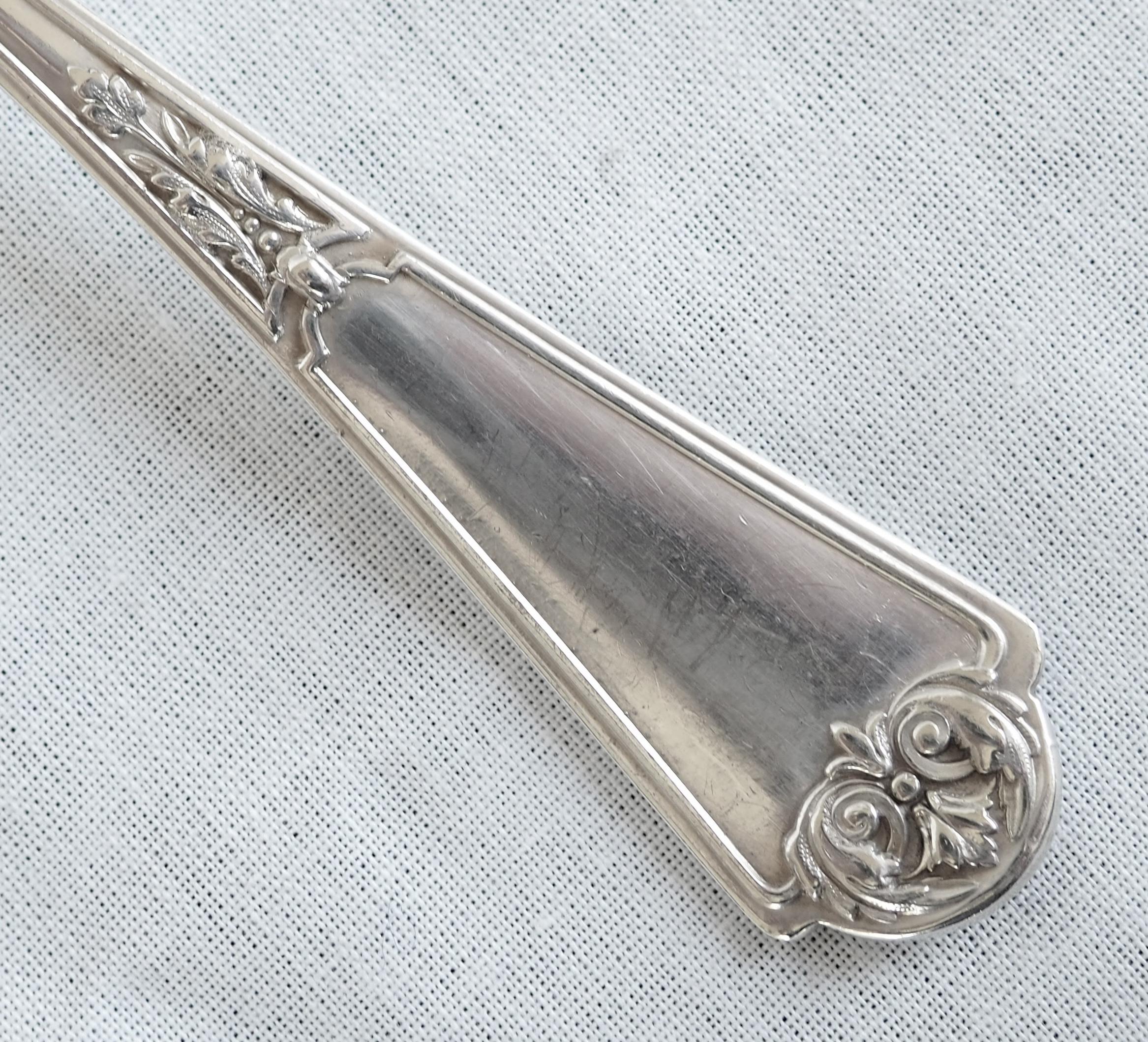 Sterling Silver Puiforcat : Regency style sterling silver child's set - birth gift For Sale