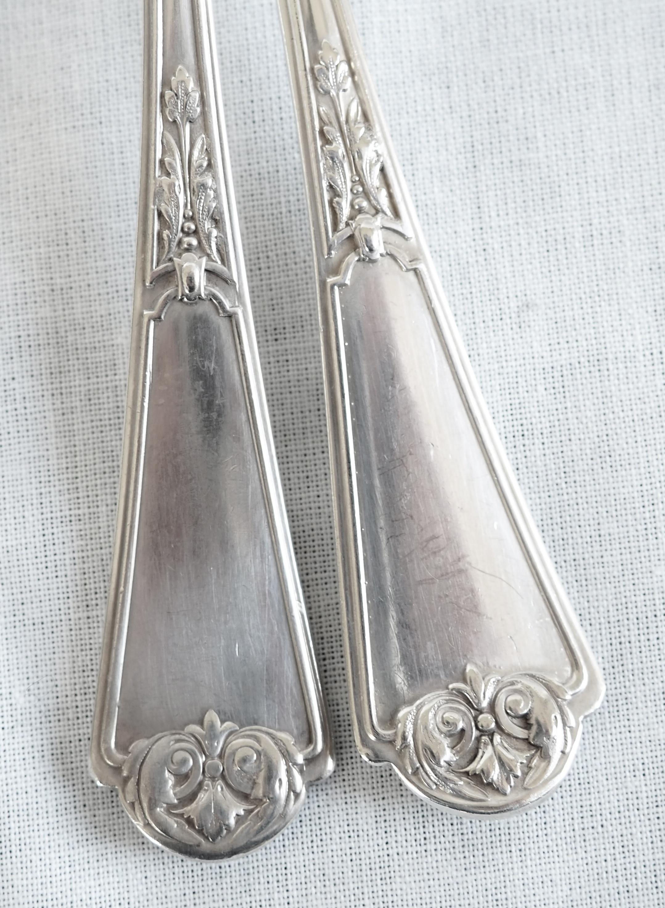 Puiforcat : Regency style sterling silver child's set - birth gift For Sale 2