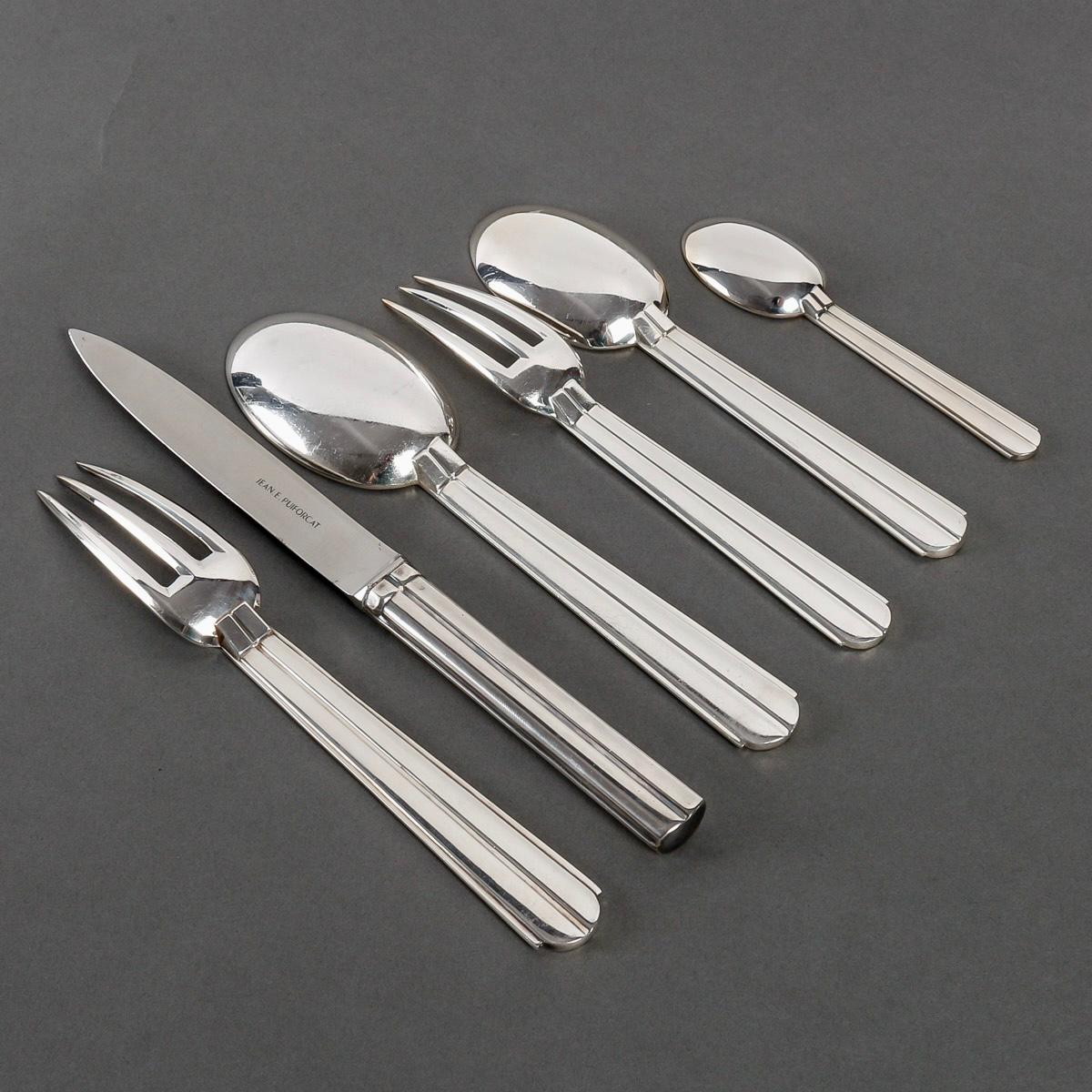 Set of Art Deco flatware cutlery 