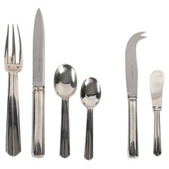 Puiforcat, Set of Chantaco Flatware for 6 People Plated Silver 26 Pieces