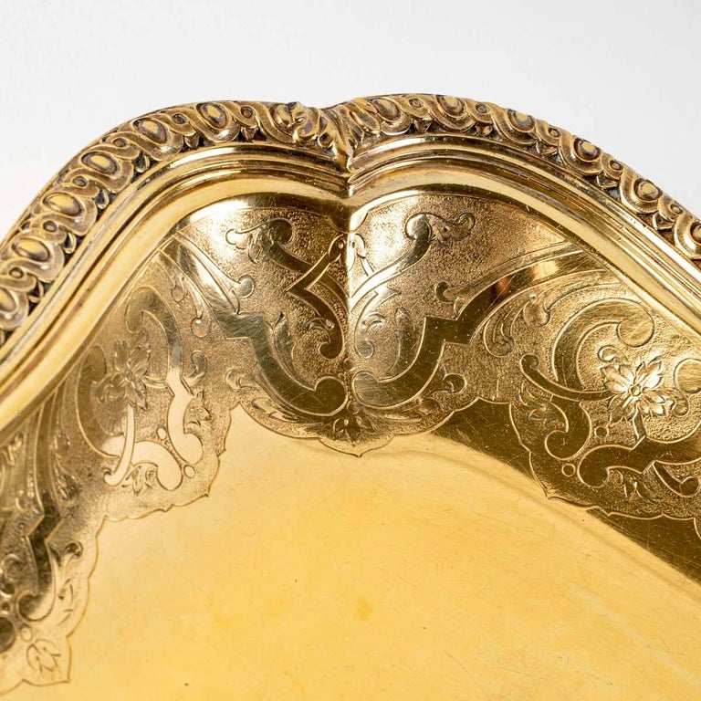 Puiforcat, Set of Elysée Vermeil Gold Sterling Silver Serving Dishes, 7 Pieces For Sale 5