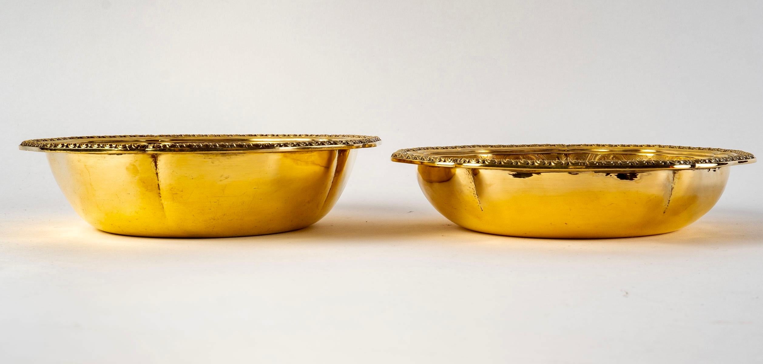 Puiforcat, Set aus Elysée Vermeil Gold Sterling Silber Servierplatten, 7 Teile (Louis XIV.) im Angebot