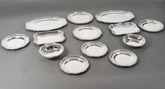 Puiforcat - Set Of Plates Dishes Elysee Sterling Silver - 13 Pieces